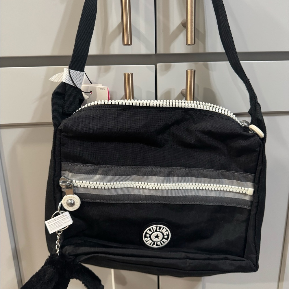 SELLEST SHOULDER BAG Black Nior Ki Kipling Black and Gray Crossbody Bag